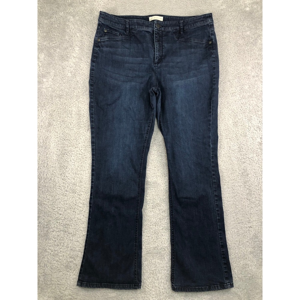 J Jill Jeans Women 16 (36x30) Blue Barely Boot Cut Smooth Fit Denim